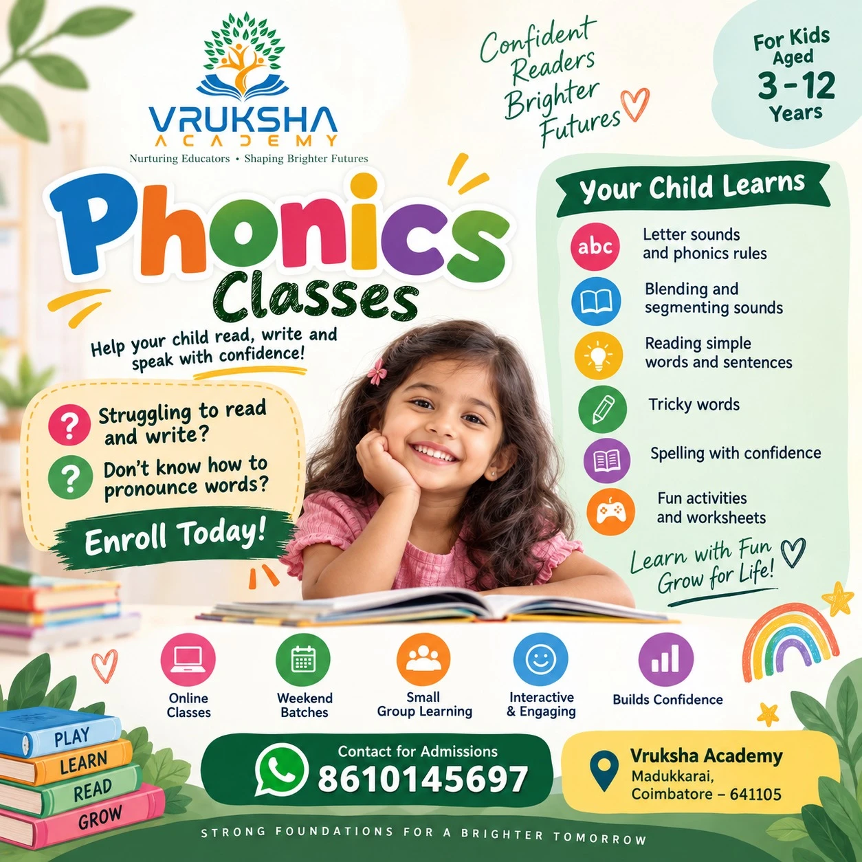 Phonics Classes for Kids &mdash; online classes for ages 3 to 12